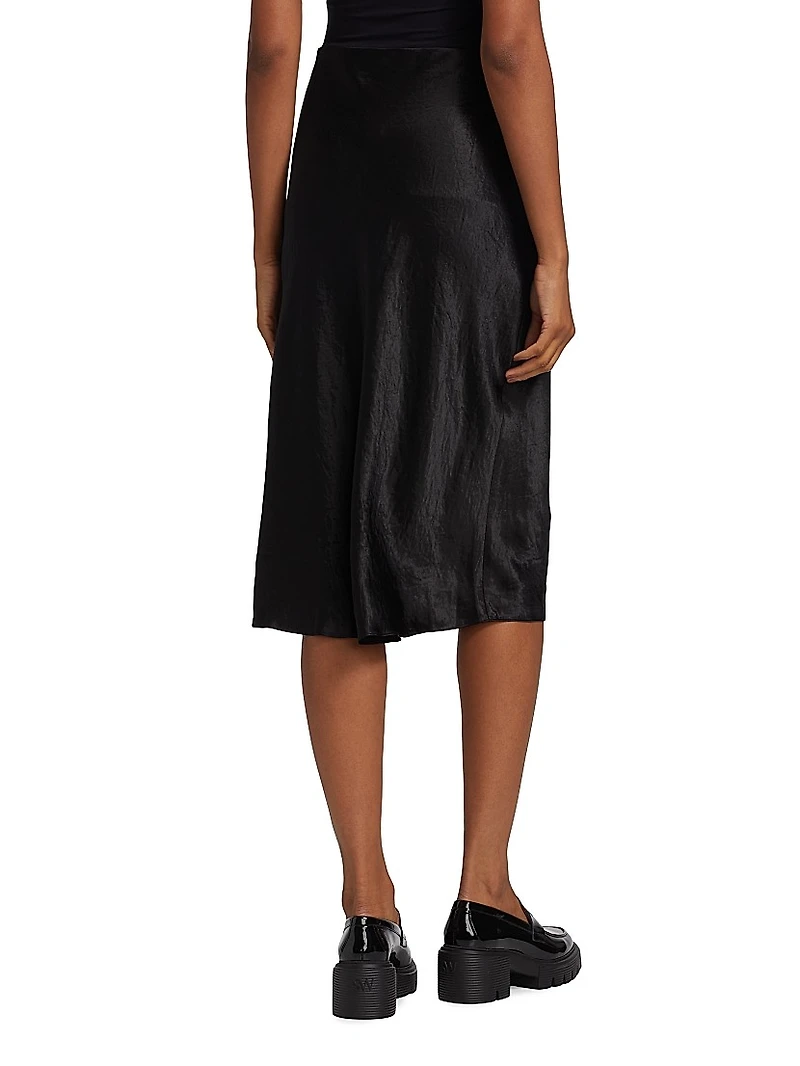 Satin Midi-Skirt