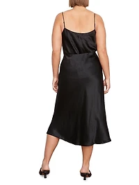 Satin Midi-Skirt
