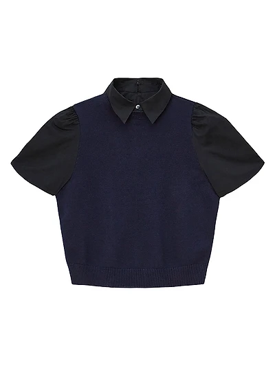 Arya Layered Mixed-Media Sweater