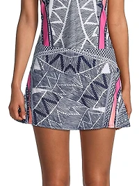 Santa Fe Glow Printed Jersey Tennis Skort
