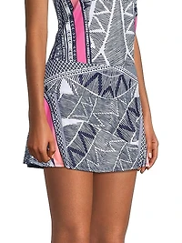 Santa Fe Glow Printed Jersey Tennis Skort