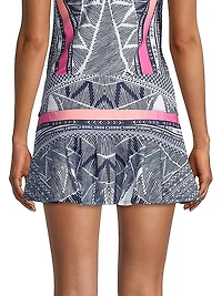 Santa Fe Glow Printed Jersey Tennis Skort
