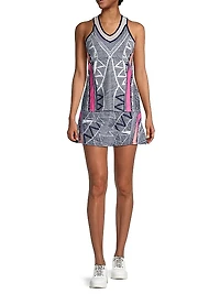 Santa Fe Glow Printed Jersey Tennis Skort