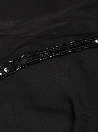 Bead-Embellished Illusion-Neck Gown