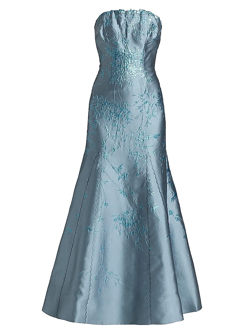 Strapless Jacquard Mermaid Gown