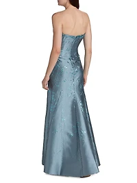 Strapless Jacquard Mermaid Gown