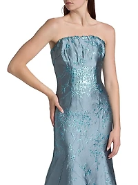 Strapless Jacquard Mermaid Gown