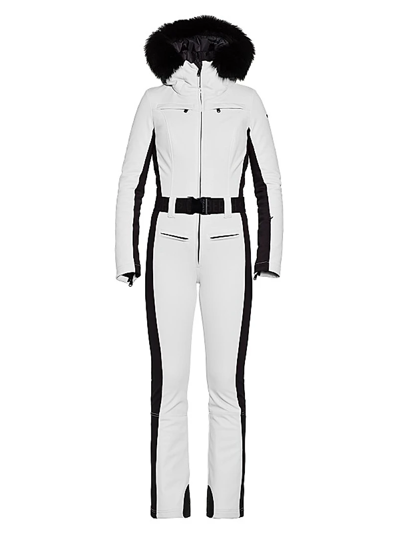 Parry Faux-Fur-Trim Ski Jumpsuit