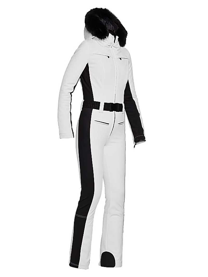 Parry Faux-Fur-Trim Ski Jumpsuit