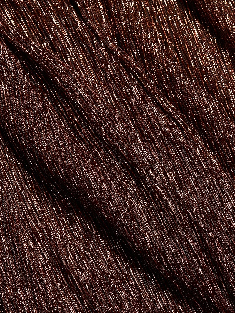 Skylar Tiered Belted Metallic Gown