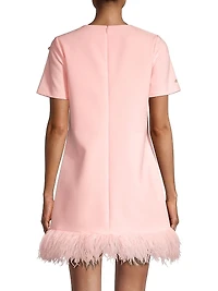 Marullo Feather-Trimmed Minidress