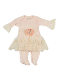 Baby Girl's Sweet Angel Footie