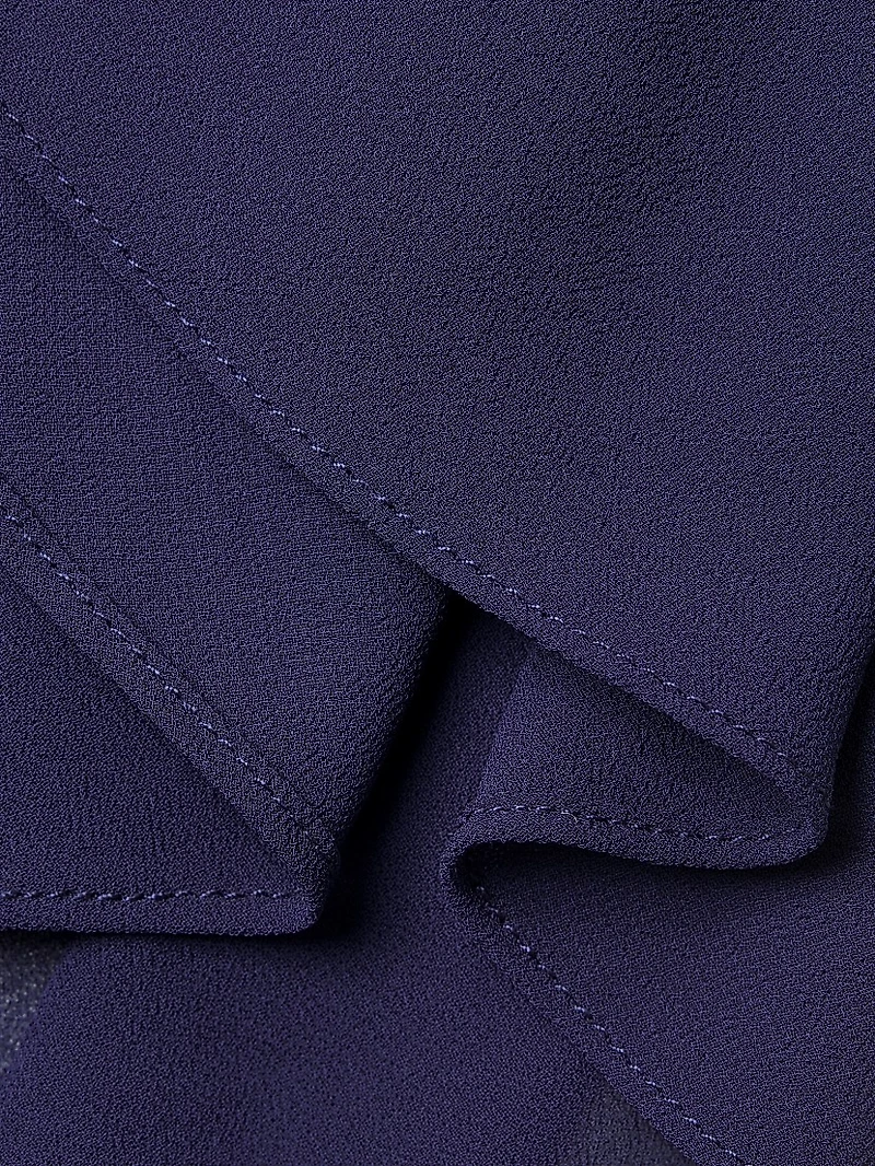 Asymmetric Ruffle Midi-Dress