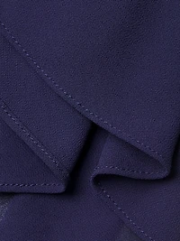 Asymmetric Ruffle Midi-Dress