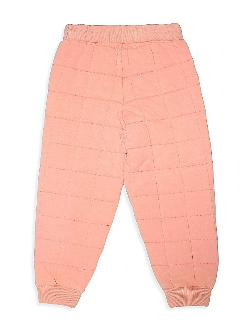 Quilted Logo Patch Jogger Pants