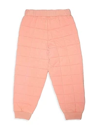 Quilted Logo Patch Jogger Pants