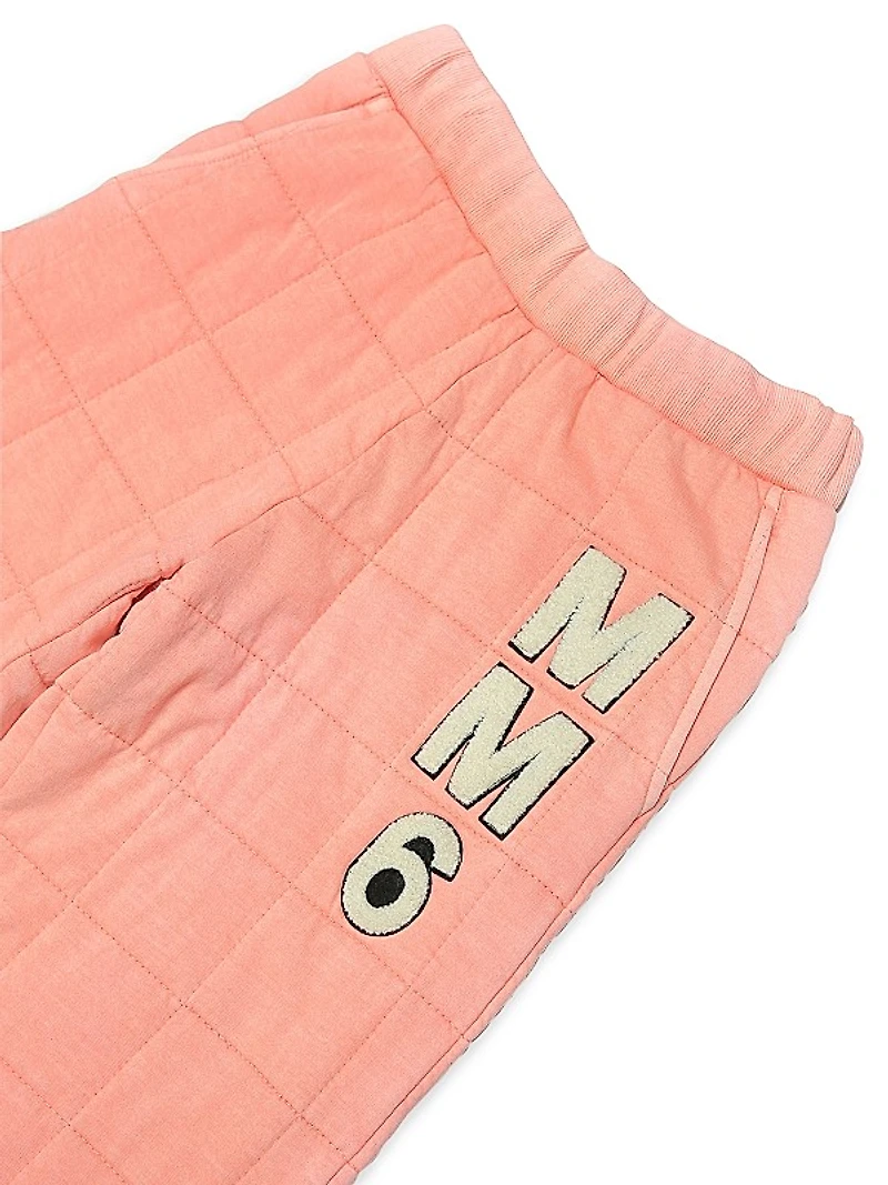 Quilted Logo Patch Jogger Pants