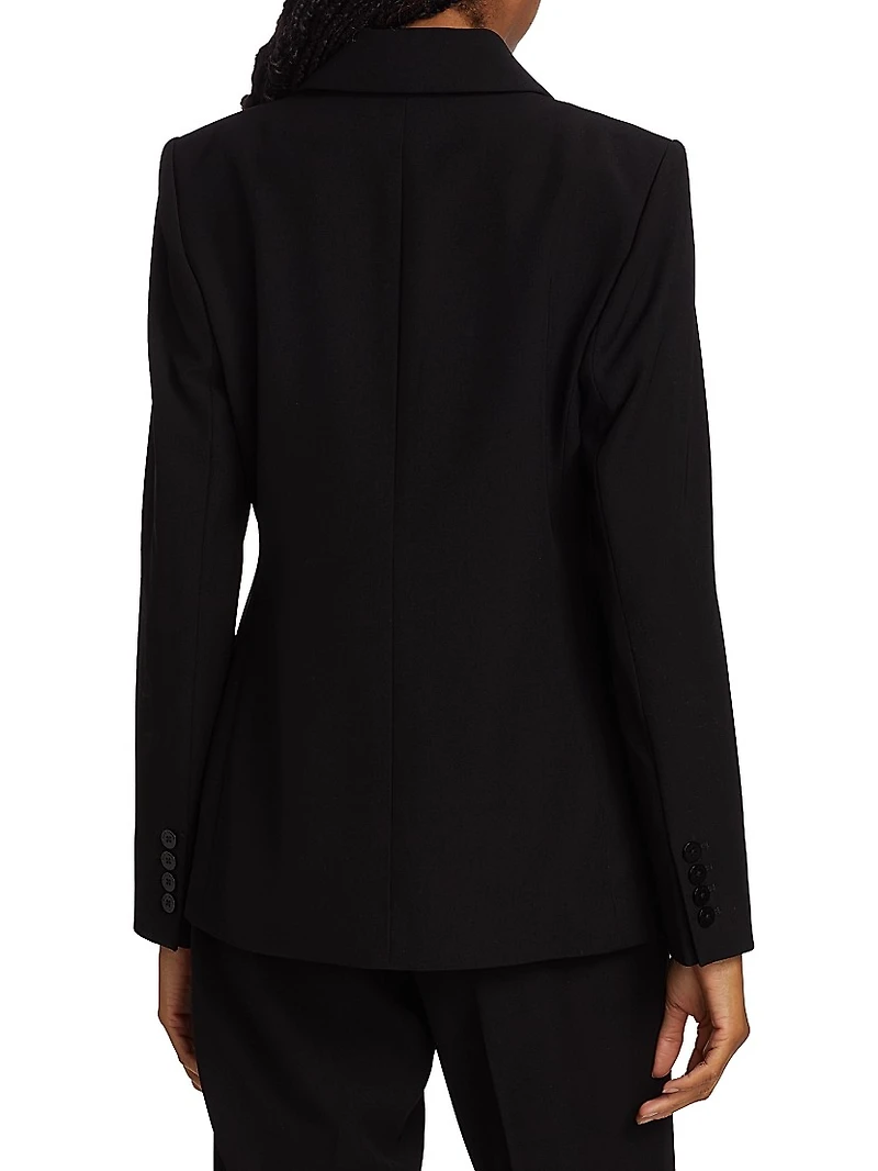 Notch Collar One-Button Blazer