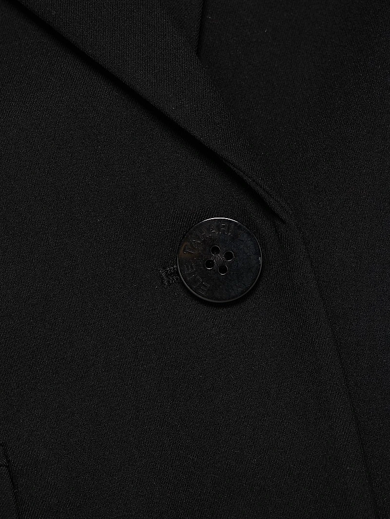 Notch Collar One-Button Blazer