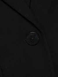 Notch Collar One-Button Blazer