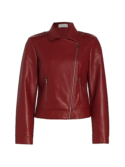 Faux Leather Moto Jacket