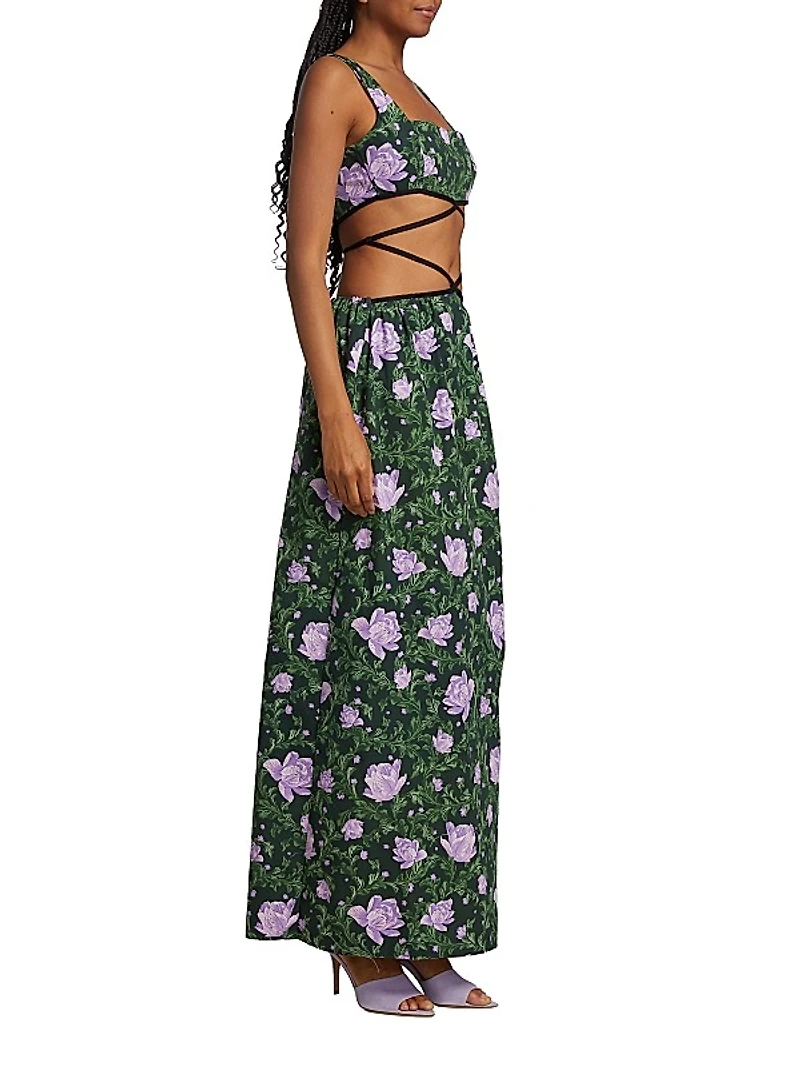 Peonia Cut-Out Strappy Maxi Dress