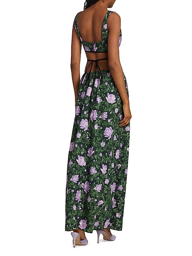 Peonia Cut-Out Strappy Maxi Dress