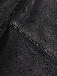 Indiana Leather High-Rise Flare Jeans
