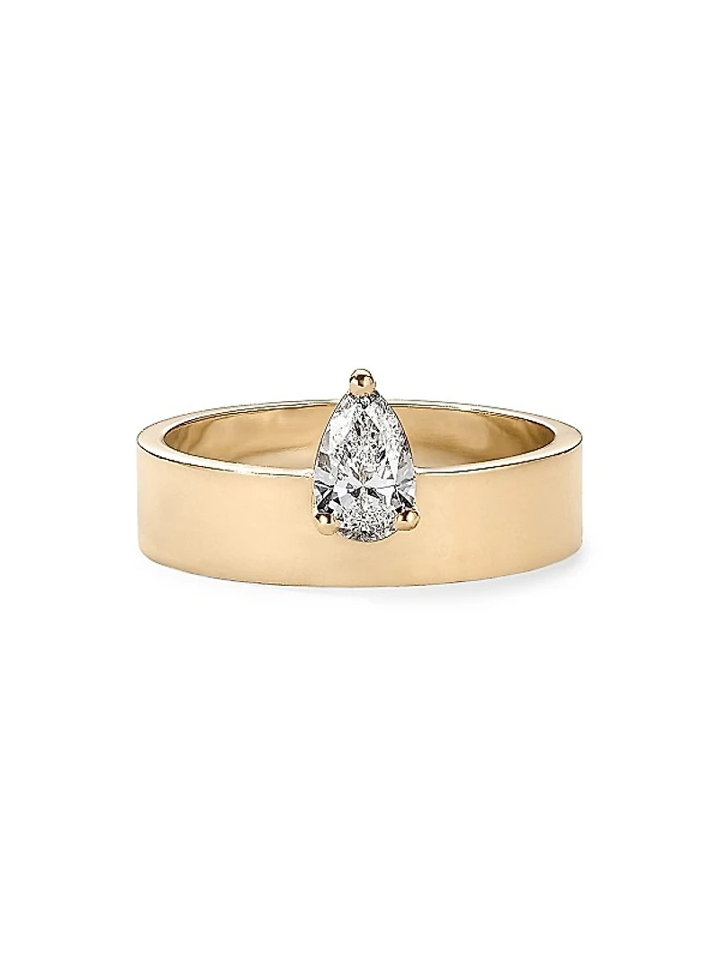 Mega 14K Yellow Gold & 0.5 TCW Diamond Ring