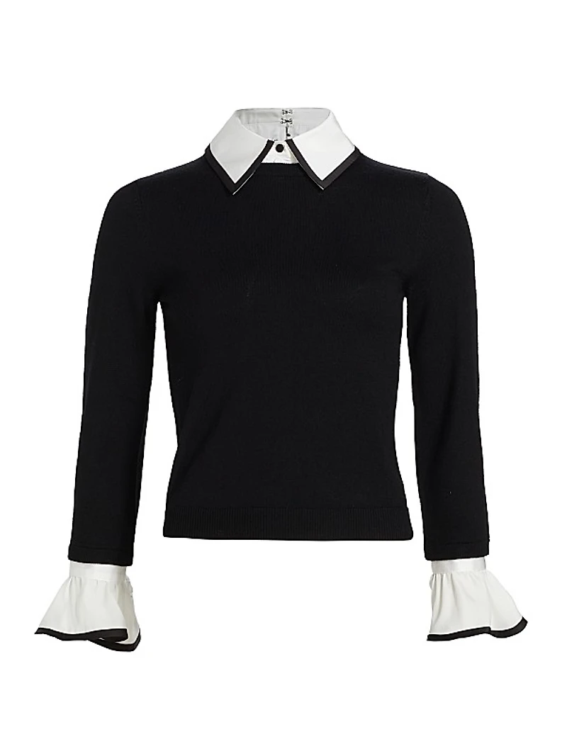Justina Combination Wool Sweater