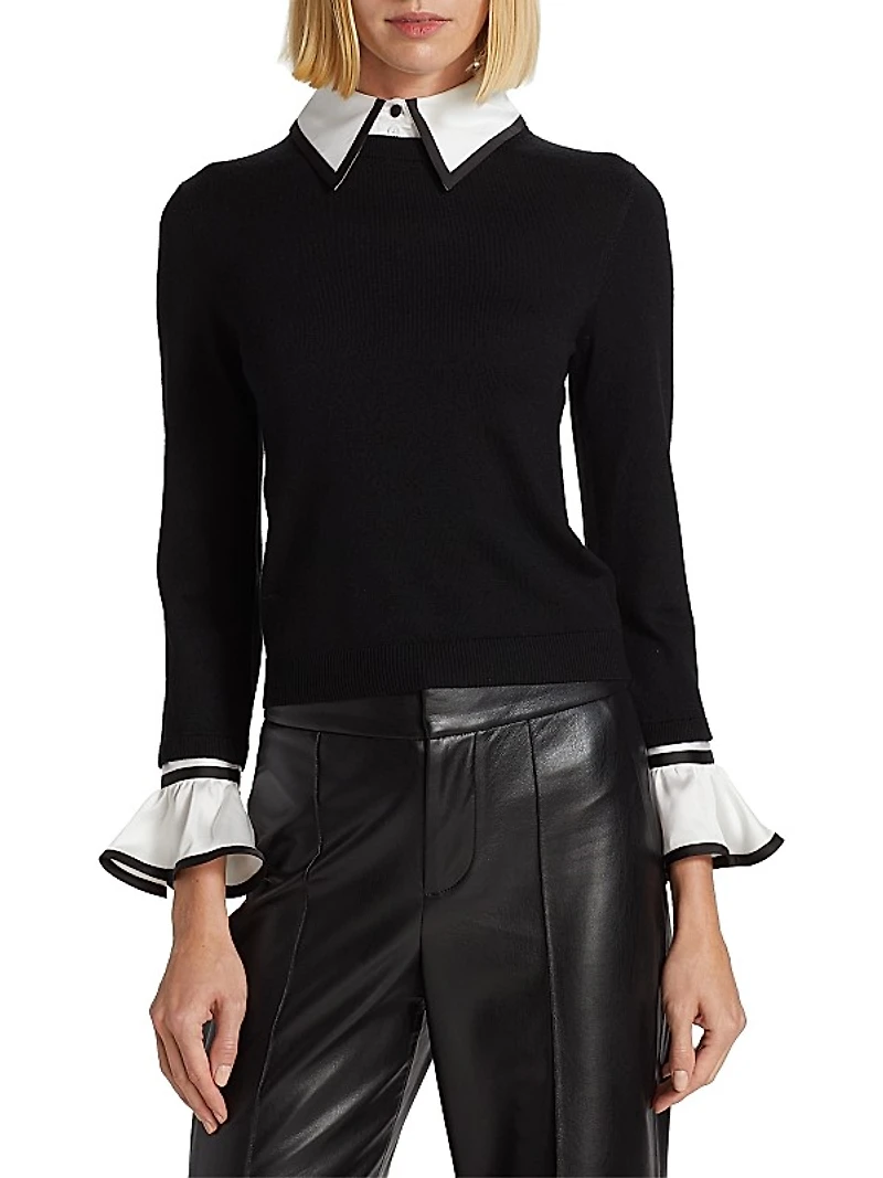 Justina Combination Wool Sweater
