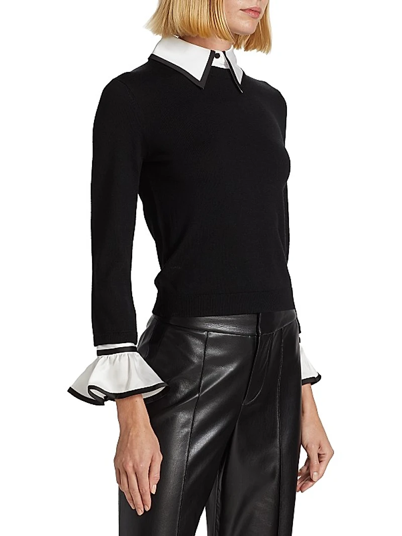 Justina Combination Wool Sweater