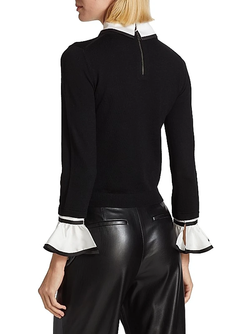 Justina Combination Wool Sweater