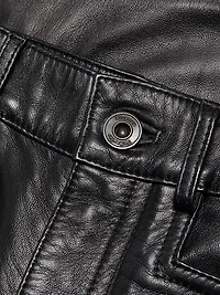 Nappa Leather Wide-Leg Culottes