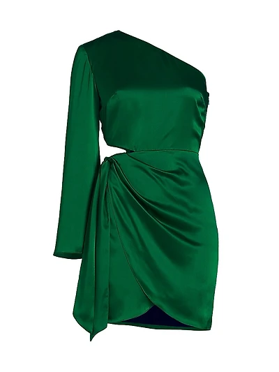 Dolores One-Shoulder Cut-Out Minidress