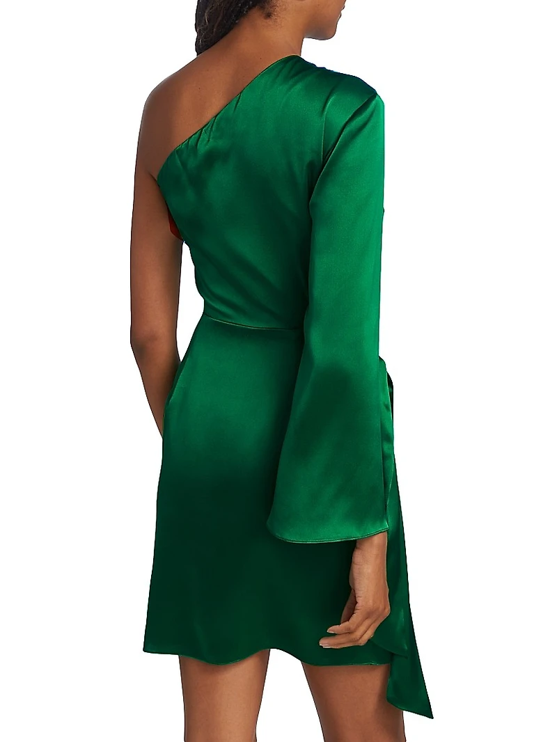 Dolores One-Shoulder Cut-Out Minidress