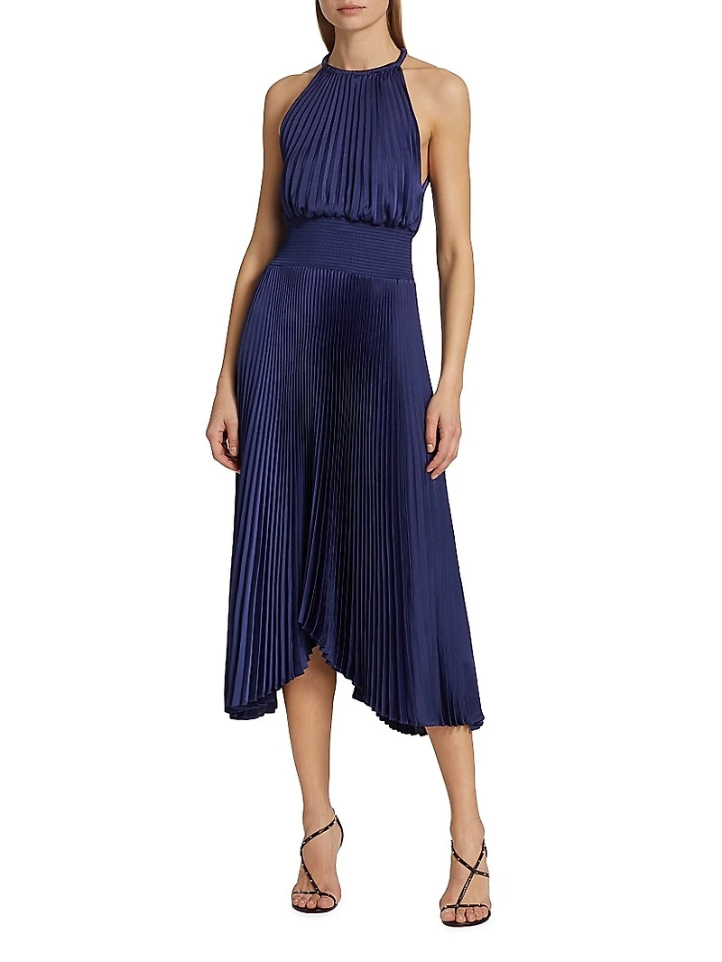 Renzo II Pleated Midi-Dress