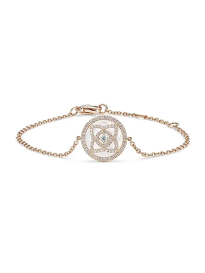 Enchanted Lotus 18K Rose Gold, Diamond, & Mother-Of-Pearl Bracelet