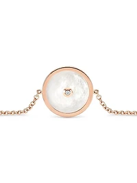 Enchanted Lotus 18K Rose Gold, Diamond, & Mother-Of-Pearl Bracelet