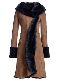 Shearling Coat with Toscana Trim