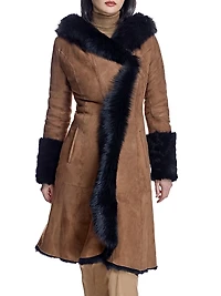 Shearling Coat with Toscana Trim
