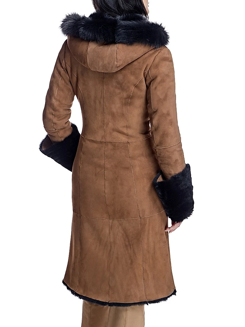 Shearling Coat with Toscana Trim