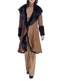 Shearling Coat with Toscana Trim