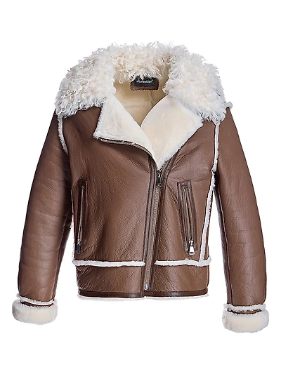 Maximilian Shearling Jacket with Sheep Notch Collar