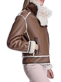 Maximilian Shearling Jacket with Sheep Notch Collar