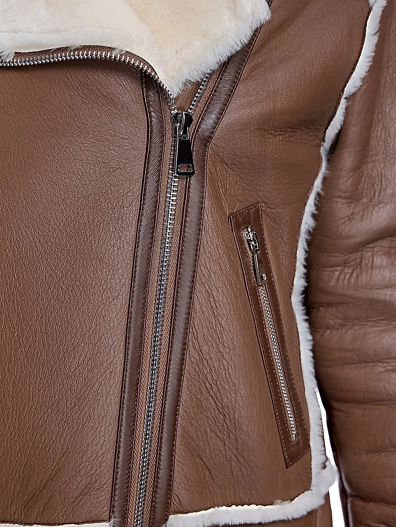 Maximilian Shearling Jacket with Sheep Notch Collar