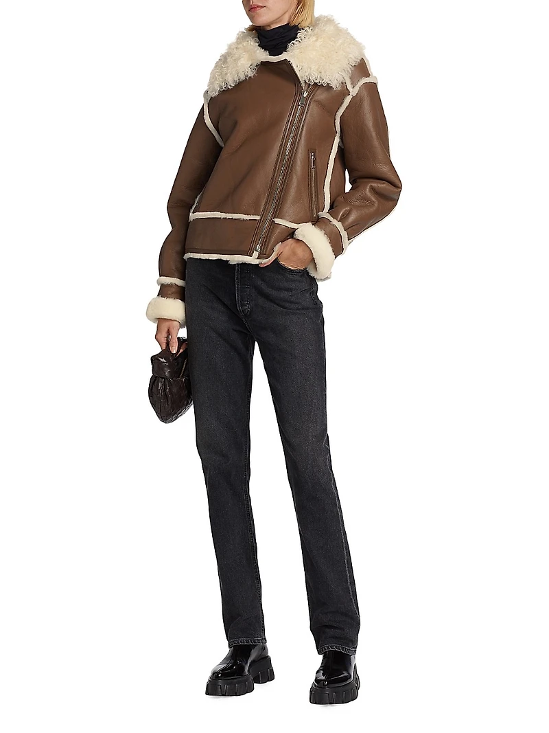 Maximilian Shearling Jacket with Sheep Notch Collar
