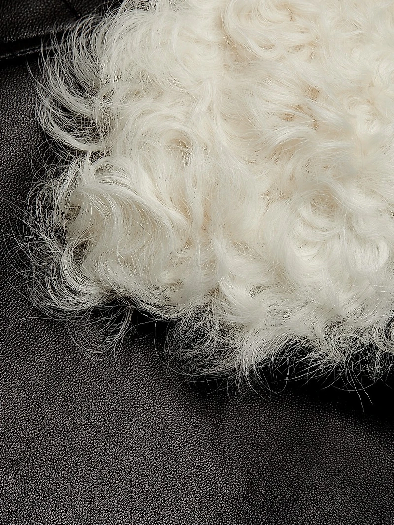 Maximilian Shearling Collar Jacket