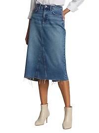 Highland Denim Midi-Skirt