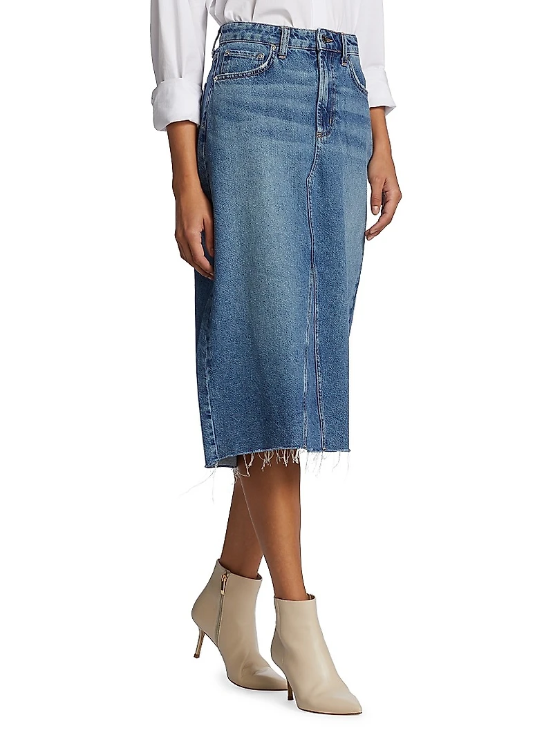 Highland Denim Midi-Skirt